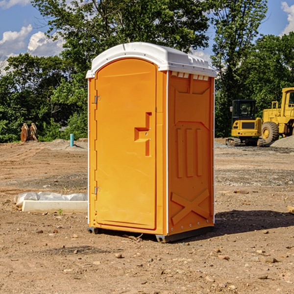 how often are the portable restrooms cleaned and serviced during a rental period in Riverside Oregon